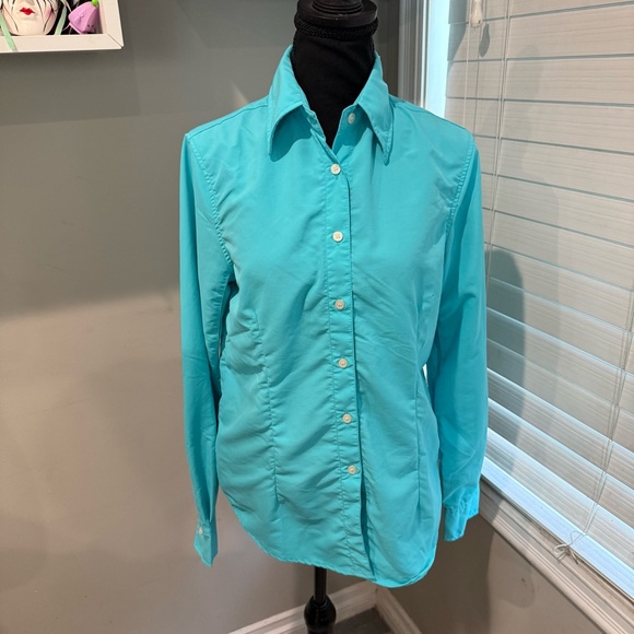 Solumbra Women’s Tailored Fitted Shirt 8 Turquoise - Picture 1 of 6